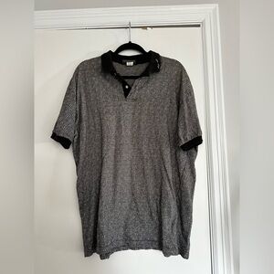 Vintage 80’s Men’s XL Linksport 100% Cotton Geometric Polo Golf Shirt.